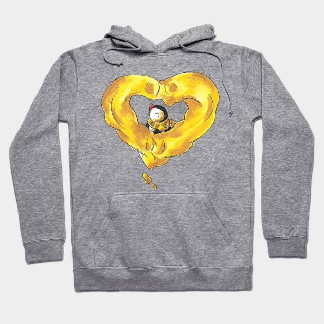 Gooey Cheesy Valentine Hoodie by KristenOKeefeArt